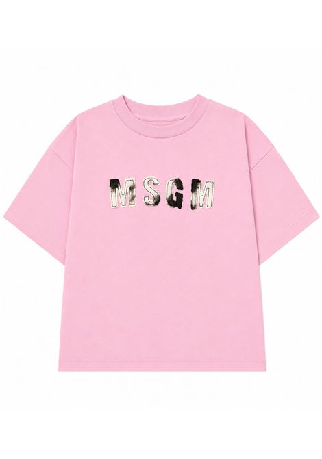 T-shirt con ricamo MSGM KIDS | F6MSJGTH067MS090
